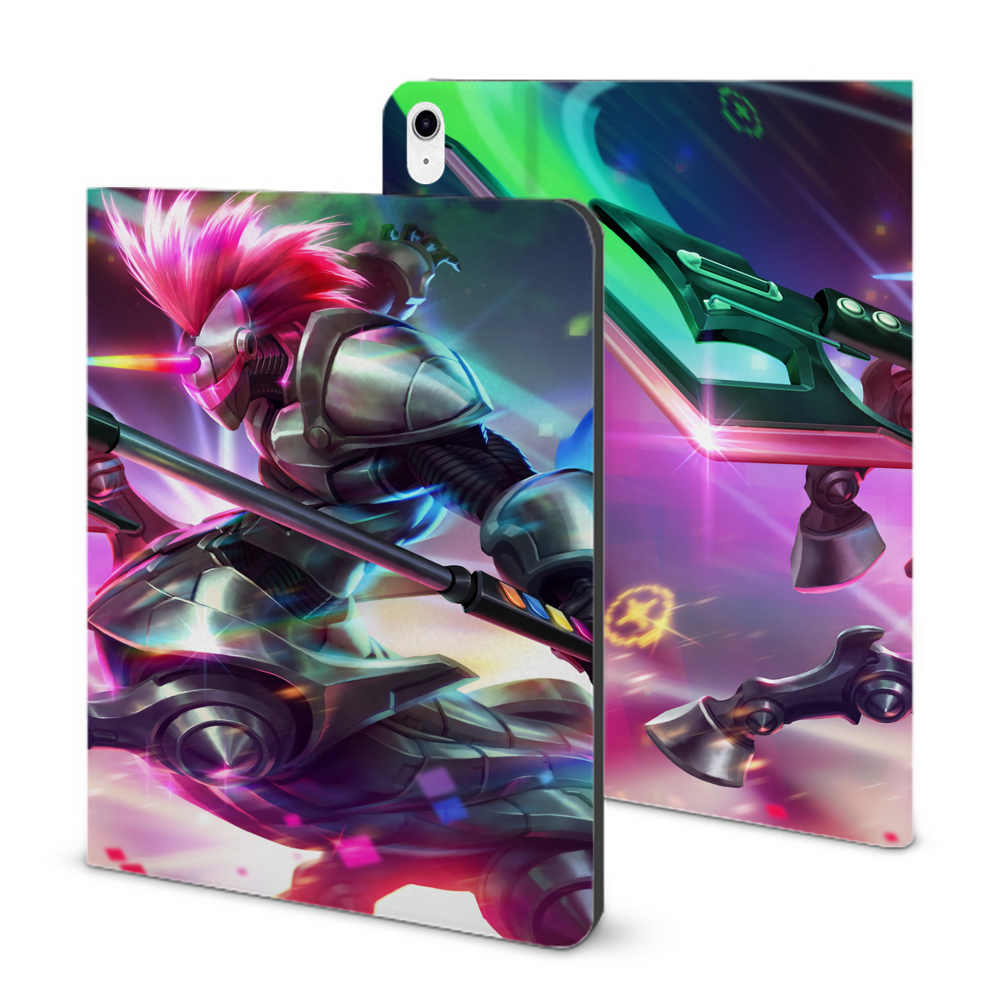 （画像用） リーグ・オブ・レジェンド League of Legends LOL IPad ケース ブック型 PUレザー TPU 耐衝撃 軽量 薄型 ペン収納なし 全面保護 IPad 各モデル対応